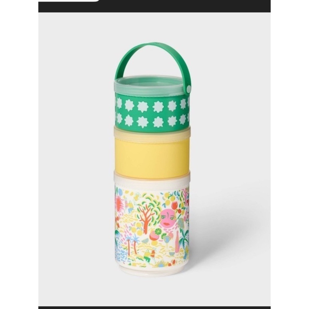 Roller Rabbit X‎ Target 3-Container Snackle Stack NEW IN HAND Stackable BPA Free